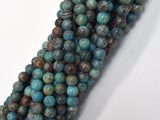 Blue Calsilica Jasper Beads, 6mm (6.3mm) Round Beads-BeadBeyond