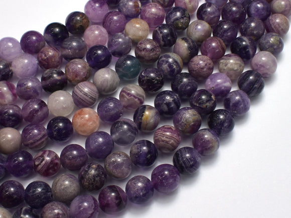 Purple Fluorite, 8mm Round Beads-BeadBeyond