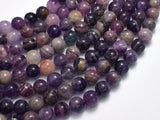 Purple Fluorite, 8mm Round Beads-BeadBeyond