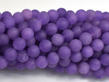 Matte Jade - Purple, 8mm Round-BeadBeyond