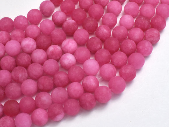 Matte Jade - Pink, 8mm Round-BeadBeyond
