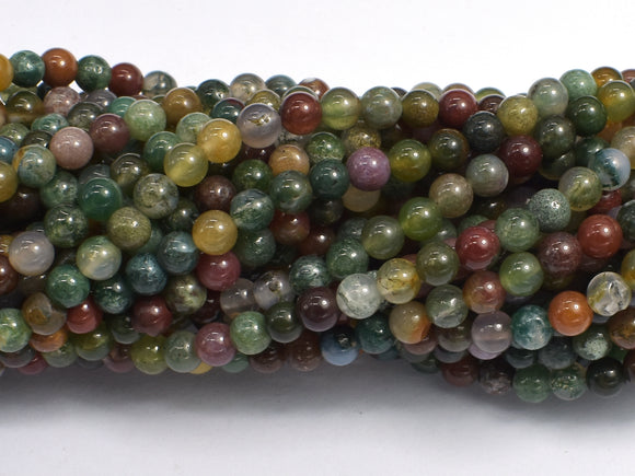 Indian Agate Beads, Fancy Jasper Beads, 4mm Round Beads-BeadBeyond