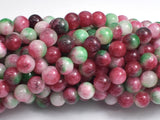 Jade - Red & Green, 8mm Round-BeadBeyond