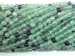 Fluorite Beads, Rainbow Fluorite, 4mm Round Beads-BeadBeyond