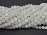 White Rainbow Moonstone 6mm Round Beads-BeadBeyond