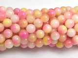 Jade - Pink & Yellow, 8mm Round-BeadBeyond