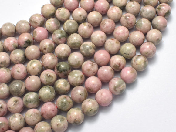 Peruvian Rhodonite, 8mm (8.8mm) Round-BeadBeyond