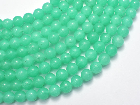 Jade - Green 8mm Round Beads-BeadBeyond