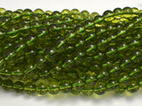 Quartz - Peridot Color, 8mm (8.5mm) Roun-BeadBeyond