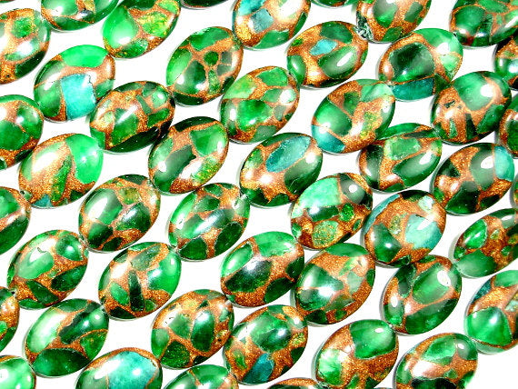 Mosaic Stone Beads, Oval Beads-BeadBeyond