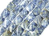 Blue Spot Jasper Beads, Twisted Rectangle-BeadBeyond