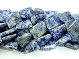 Blue Spot Jasper Beads, Twisted Rectangle-BeadBeyond