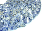 Blue Spot Jasper Beads, Twisted Rectangle-BeadBeyond