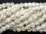 Tibetan Agate Beads, White, 8mm Faceted Round-Agate: Round & Faceted-BeadBeyond