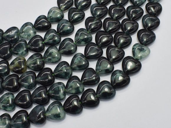 Jade - Green 12mm Heart Beads-BeadBeyond