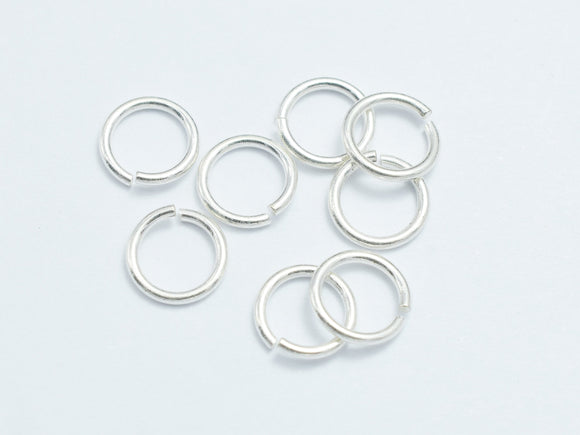 20pcs 925 Sterling Silver Opened Jump Ring, 6mm-BeadBeyond