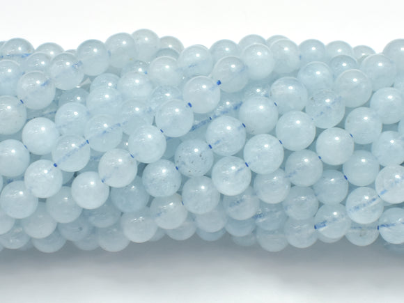 Aquamarine Beads, 6mm Round-Gems: Round & Faceted-BeadBeyond