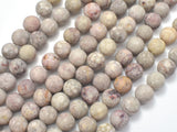 Matte Fossil Jasper Beads, 8mm Round Beads-Gems: Round & Faceted-BeadBeyond