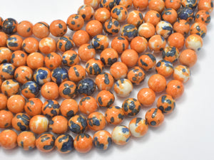 Rain Flower Stone, Orange, 8mm Round Beads-Gems: Round & Faceted-BeadBeyond