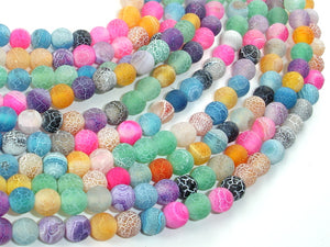 Frosted Matte Agate - Multi Color, 6mm Round Beads-Gems: Round & Faceted-BeadBeyond