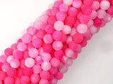 Frosted Matte Agate Beads-Pink, 6mm Round Beads-Agate: Round & Faceted-BeadBeyond