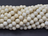 Ivory Jade Beads, 8mm (8.3mm)-Gems: Round & Faceted-BeadBeyond