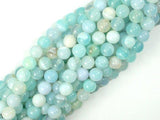 Banded Agate Beads, Light Blue, 6mm-Agate: Round & Faceted-BeadBeyond