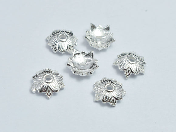10pcs 925 Sterling Silver 6x2.2mm Flower Bead Caps-BeadBeyond