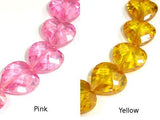 CZ bead, 12 x 12 mm Faceted Heart-Cubic Zirconia-BeadBeyond