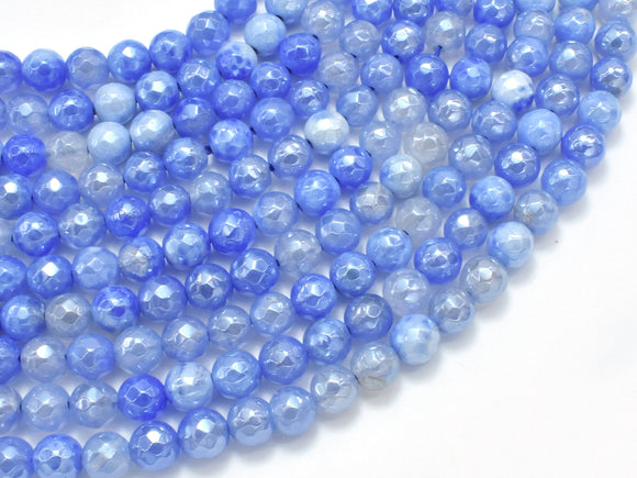 Mystic Coated Fire Agate- Blue, 6mm Faceted-BeadBeyond