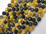 Golden Tiger Eye, Blue Tiger Eye, 6mm Faceted Prism Double Point Cut-Gems: Round & Faceted-BeadBeyond