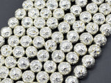 Lava-Silver Plated, 8mm (8.7mm) Round Beads-Gems: Round & Faceted-BeadBeyond