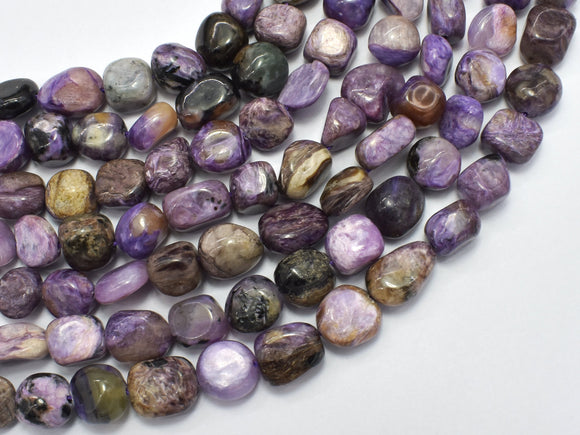 Genuine Charoite, Approx. 9-12mm Nugget Beads-BeadBeyond