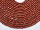 Red Jasper Beads, 4x6mm Faceted Rondelle-Gems:Assorted Shape-BeadBeyond