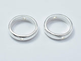 2pcs 925 Sterling Silver Circle Bead Frames, 10.8mm-Metal Findings & Charms-BeadBeyond