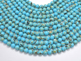 Shell Turquoise Howlite-Blue, 8mm (8.5mm), Round-BeadBeyond