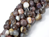Botswana Agate, 10x14mm Nugget Beads, 15.5 Inch-Gems: Nugget,Chips,Drop-BeadBeyond