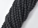 Matte Black Onyx, 6mm Round beads-Gems: Round & Faceted-BeadBeyond