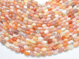 Orange Botswana Agate, 6x9mm Nugget Beads, 15.5 Inch-Gems: Nugget,Chips,Drop-BeadBeyond