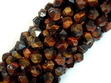 Red Tiger Eye, 8mm Star Cut Faceted Round-Gems: Round & Faceted-BeadBeyond