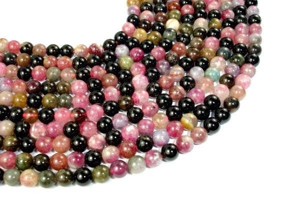 Watermelon Tourmaline Beads, 6mm Round Beads-Gems: Round & Faceted-BeadBeyond