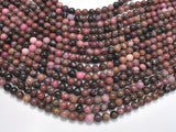 Rhodonite Beads, Round, 6mm (6.5mm)-Gems: Round & Faceted-BeadBeyond
