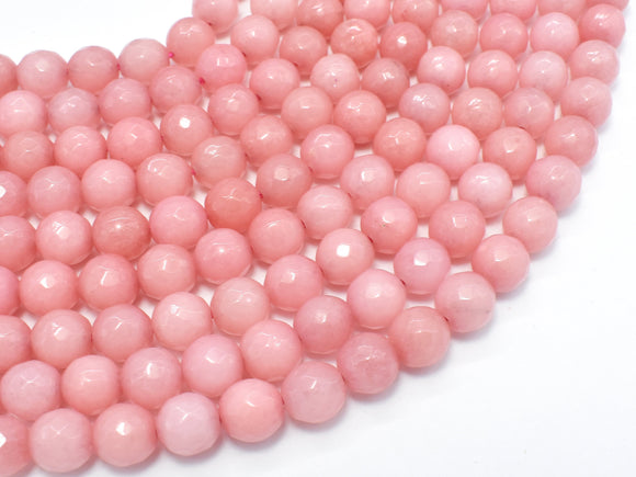 Jade-Pink, 8mm (7.8mm) Faceted Round-Gems: Round & Faceted-BeadBeyond