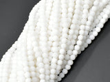 Matte White Jade Beads, 4mm (4.7mm) Round Beads-Gems: Round & Faceted-BeadBeyond