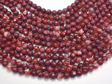 Red Fire Agate, 8mm Round Beads-BeadBeyond