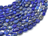 Natural Lapis Lazuli, Approx 6x8mm Nugget Beads-Gems:Assorted Shape-BeadBeyond