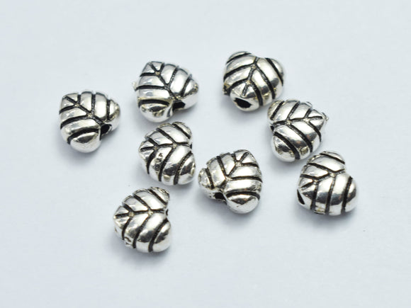 6pcs 925 Sterling Silver Beads-Antique Silver 5x4.3mm Heart-BeadBeyond