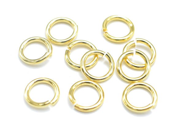 500pcs 4mm Open Jump Ring, 0.6mm (22gauge), Gold Plated-Metal Findings & Charms-BeadBeyond