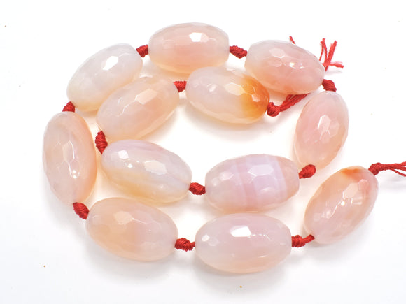 Agate Beads,18x29mm Faceted Rice Beads-BeadBeyond