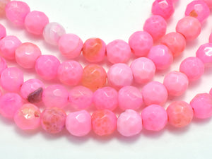 Agate Beads-Pink, 4mm Faceted Round, 14.5 Inch-Gems: Round & Faceted-BeadBeyond